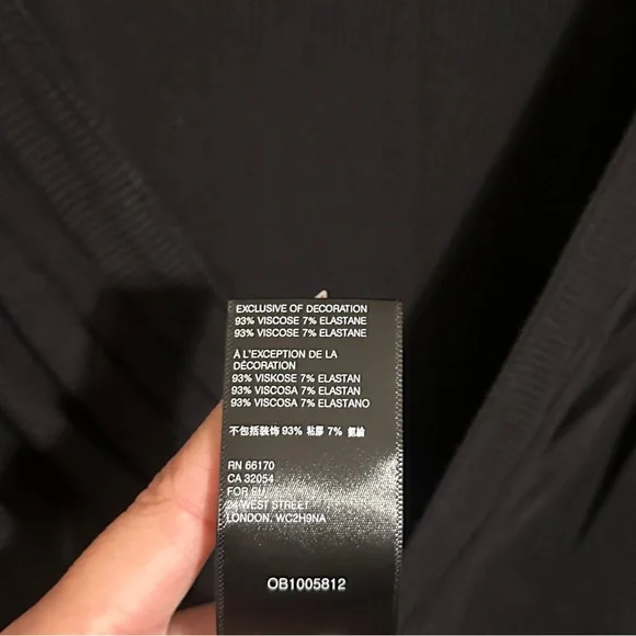 Free People Shimmy Shake Oversized Ribbed Long Sleeve Tunic w V Back, Black, XS - Picture 9 of 11